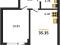 Продается 2-комн. квартира, 35,35 м²